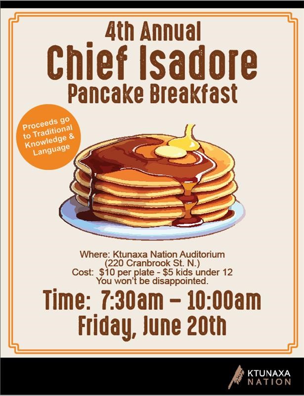 4th Annual Chief Isadore Pancake Breakfast