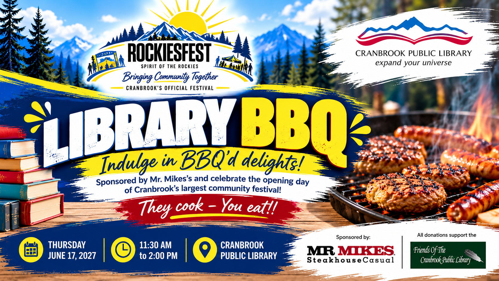 Friends of the Cranbrook Library KICK-OFF BBQ