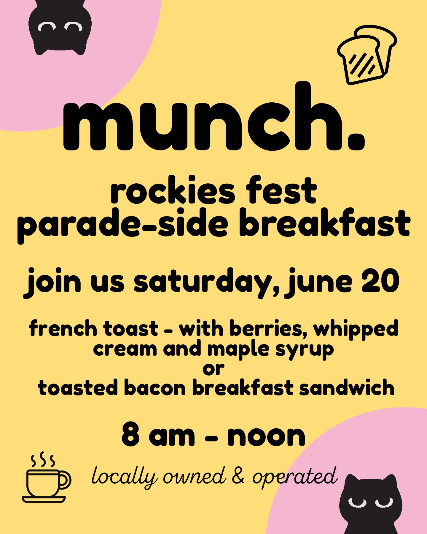 Munch RockiesFest Parade Side Pancake Breakfast